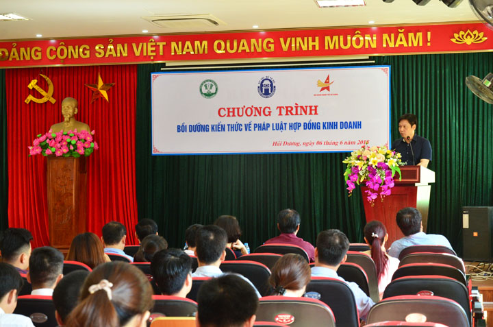 Ông Trần Anh Tuấn – Phó Giám đốc Sở Kế hoạch và Đầu tư tỉnh Hải Dương phát biểu